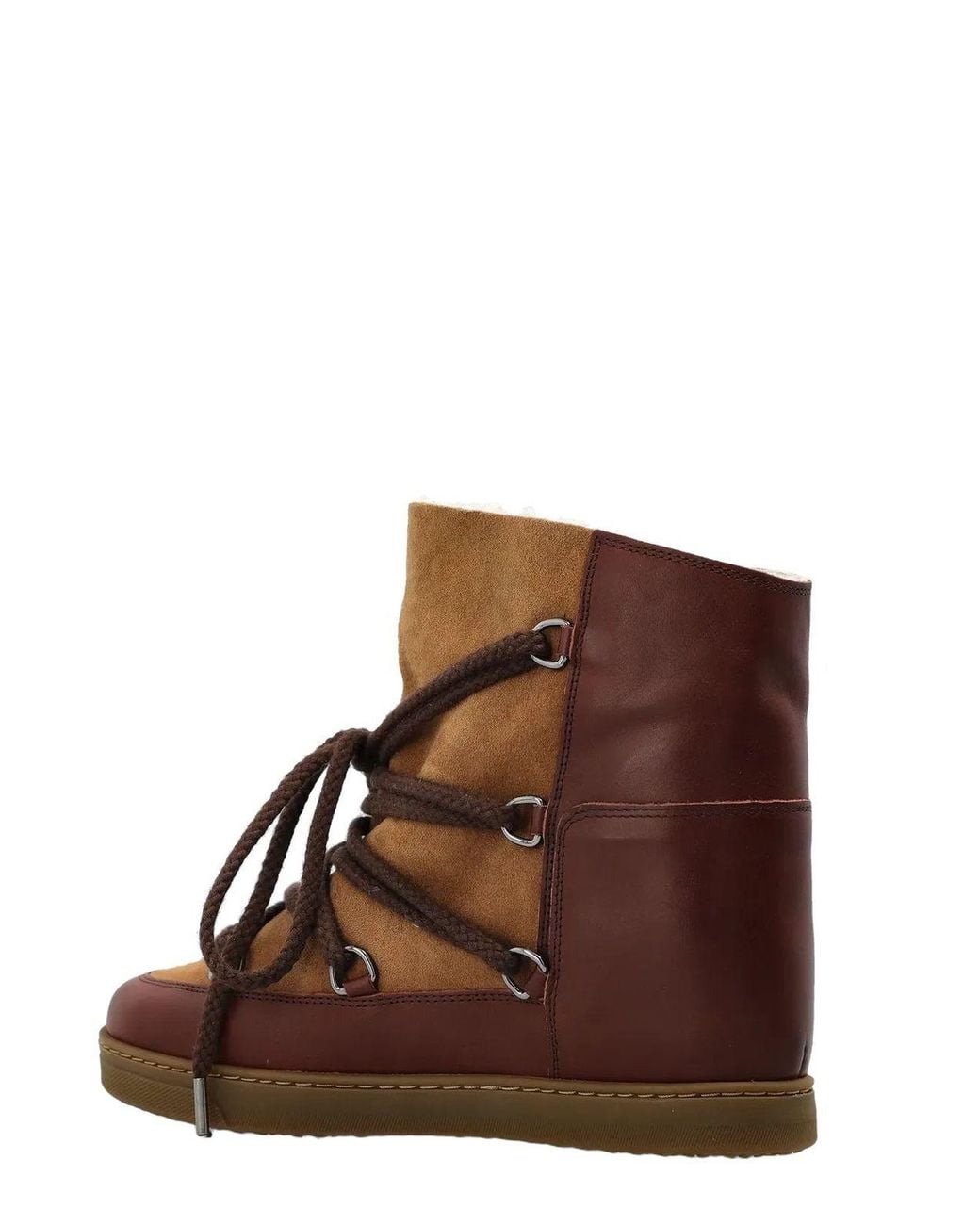 Isabel Marant Brown Nowles Wedge Snow Boots
