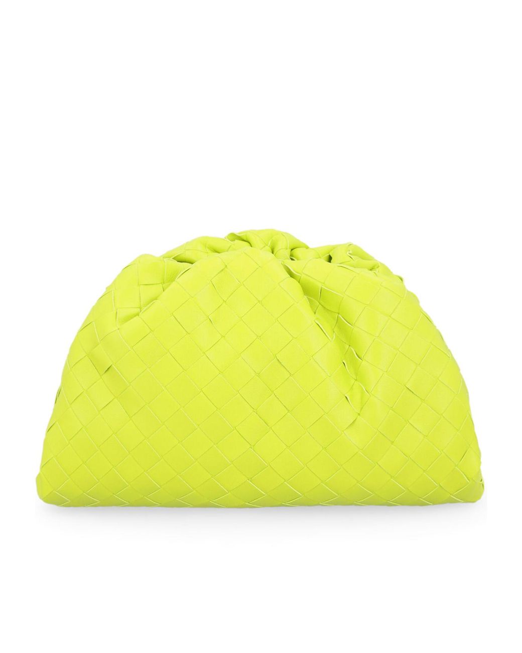 Bottega Veneta Yellow Pouch Intrecciato Clutch