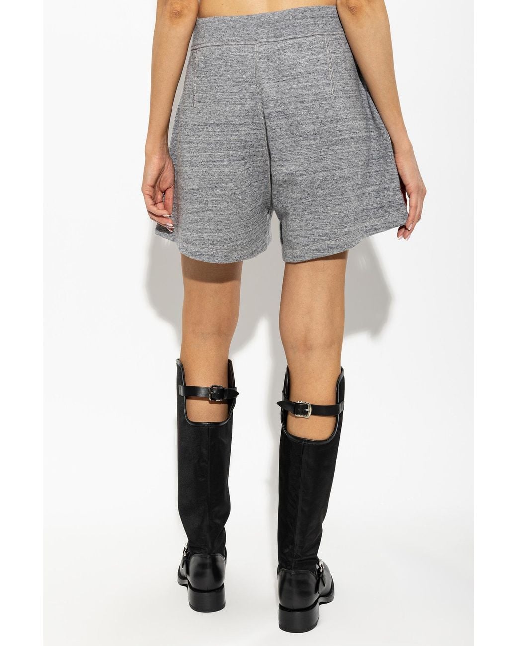 DSquared² Gray Drawstring Knit Shorts