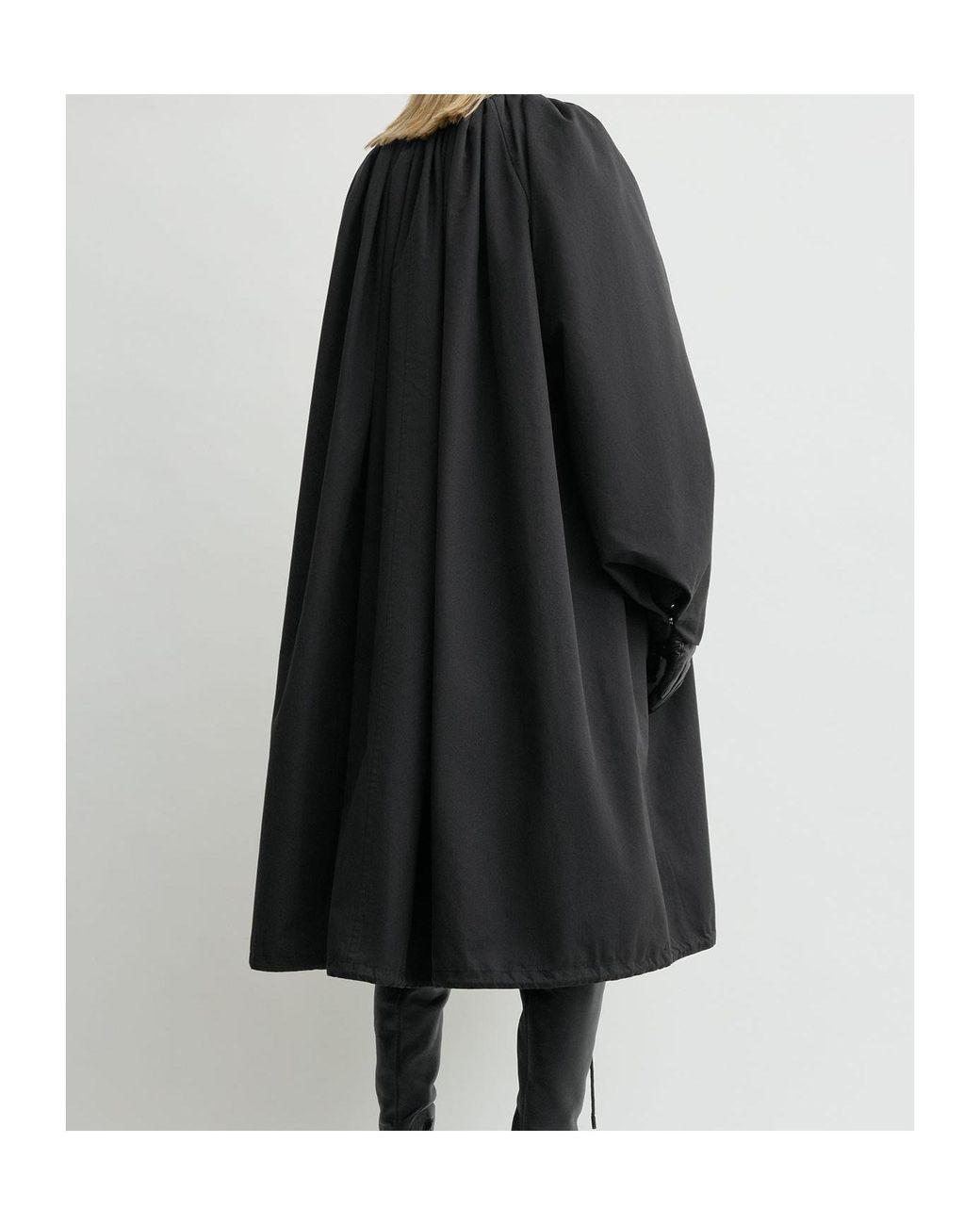 Totême Black Totême Gathered Parachute Coat
