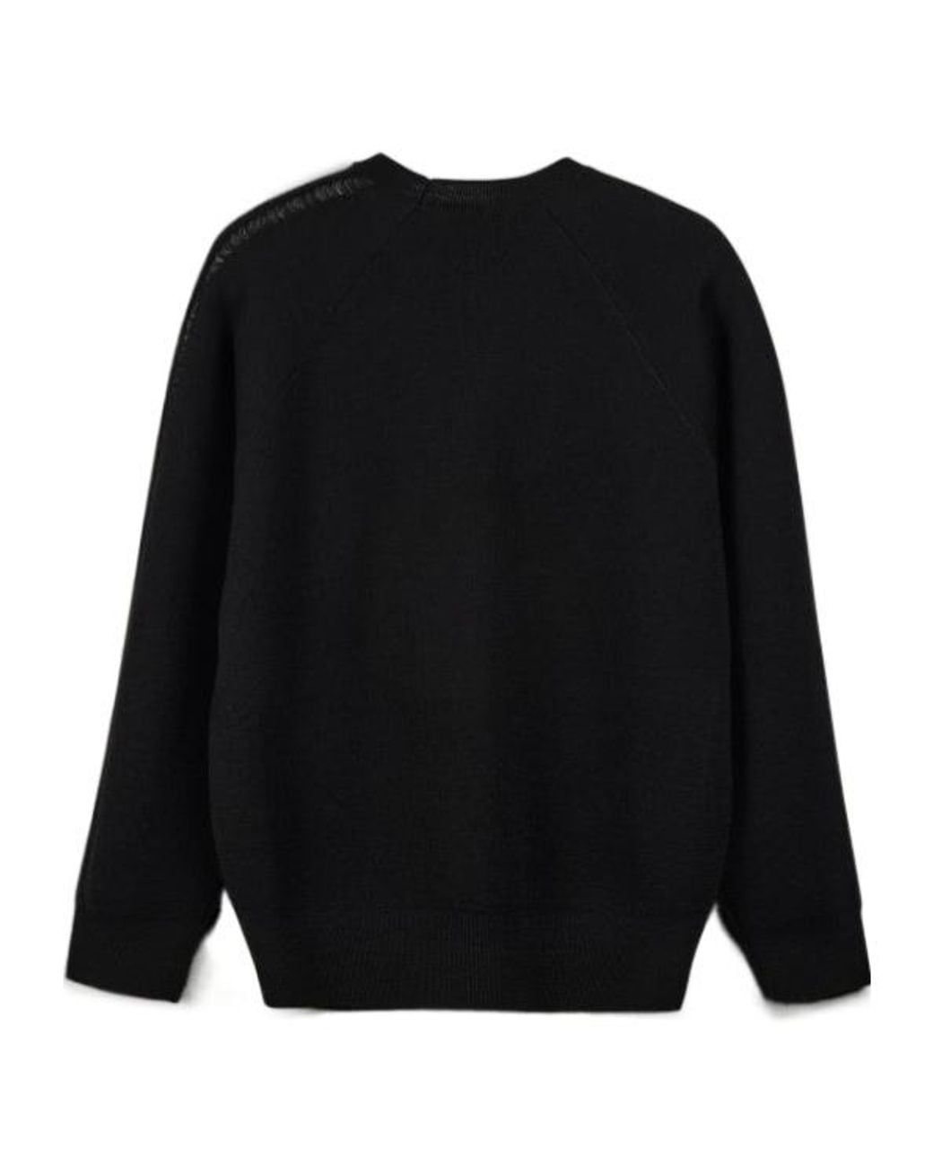 Y-3 Black Knit Crewneck Jumper for men