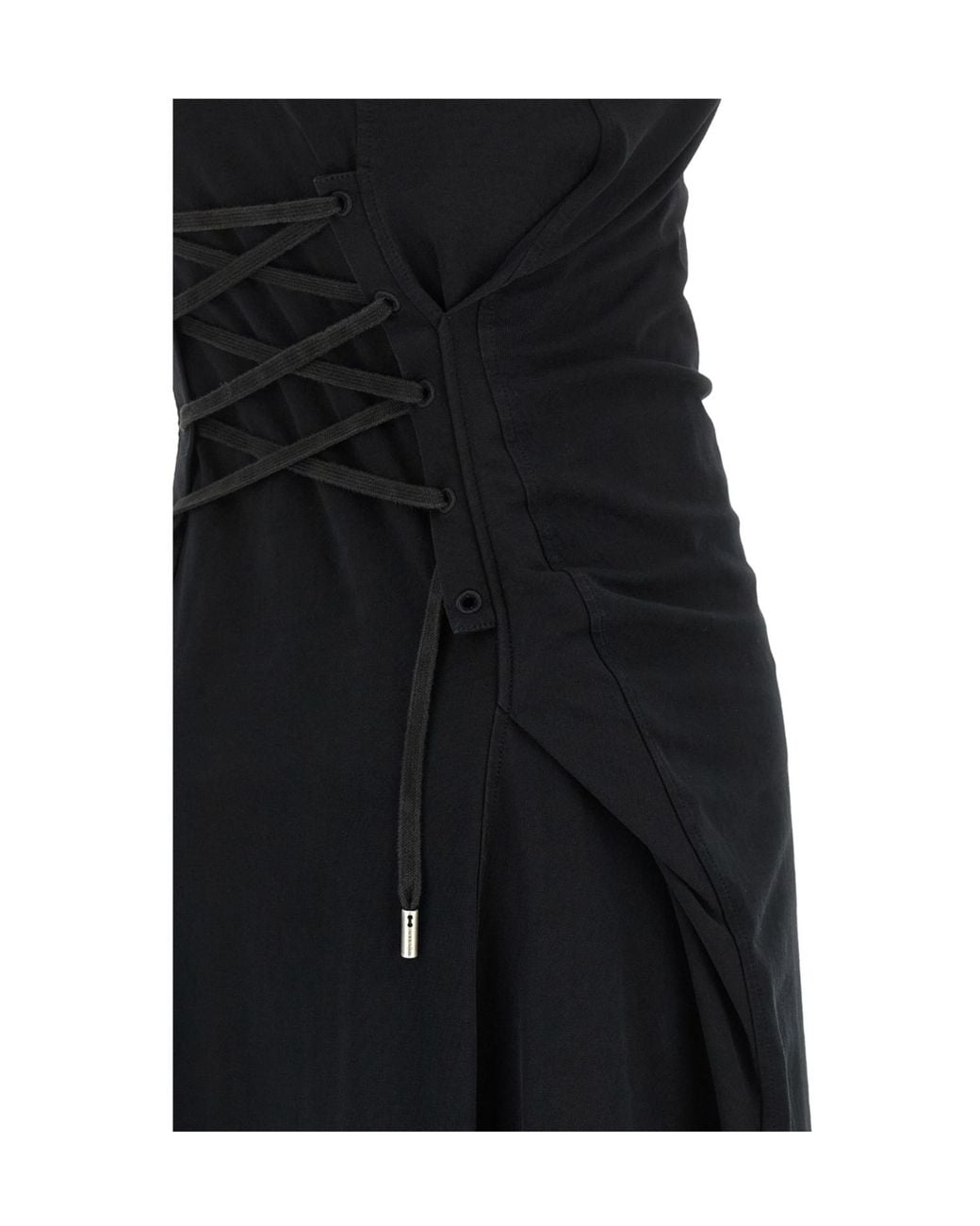 McQueen Black Corset Knitted Dress
