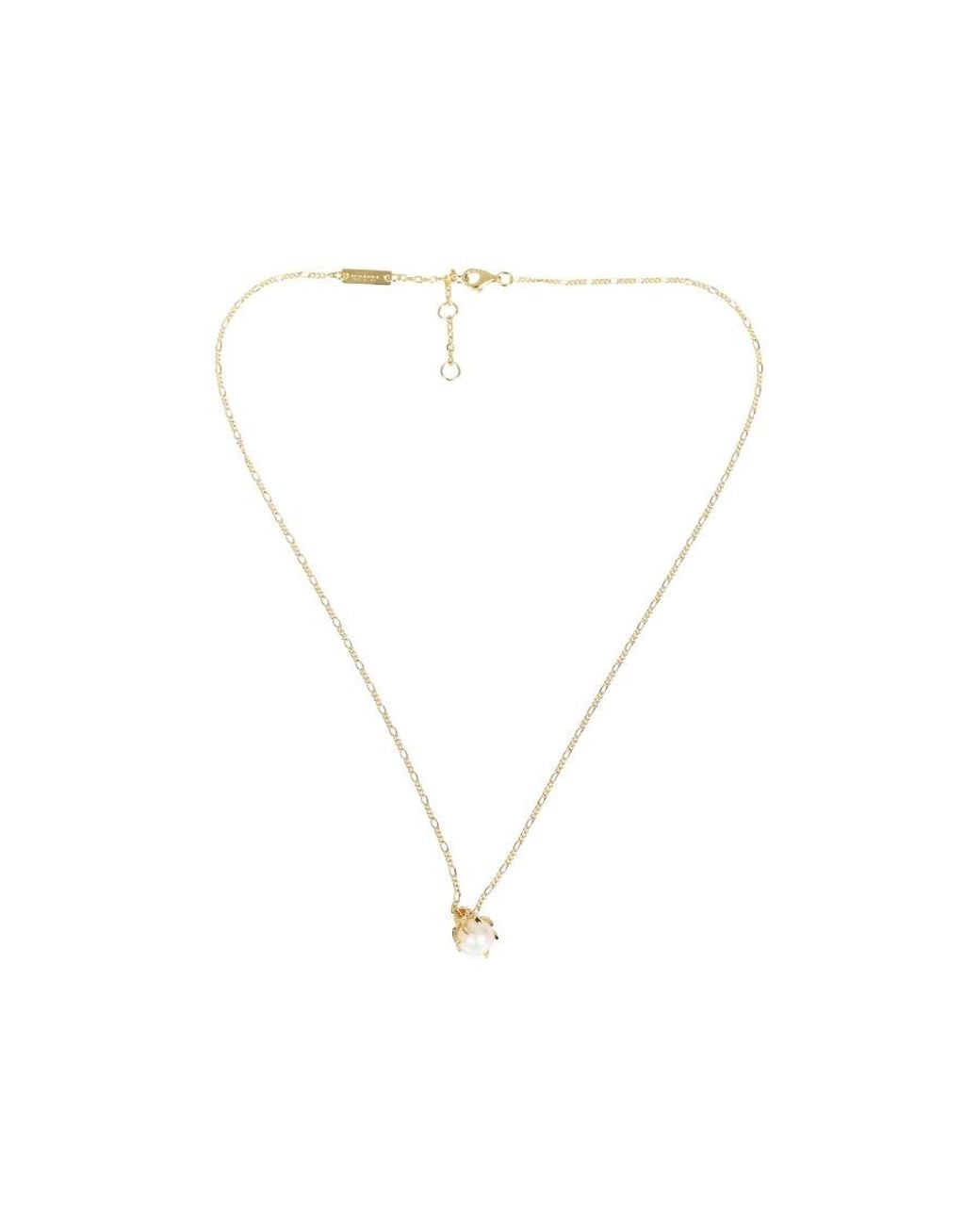 Bottega Veneta White Logo Necklace