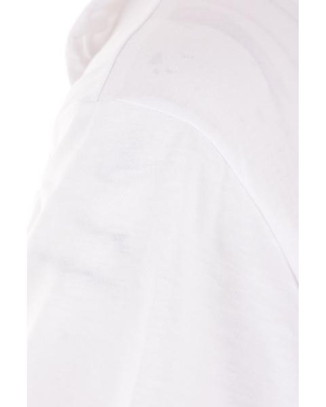 Comme des Garçons White Jersey T-Shirt With Ruches