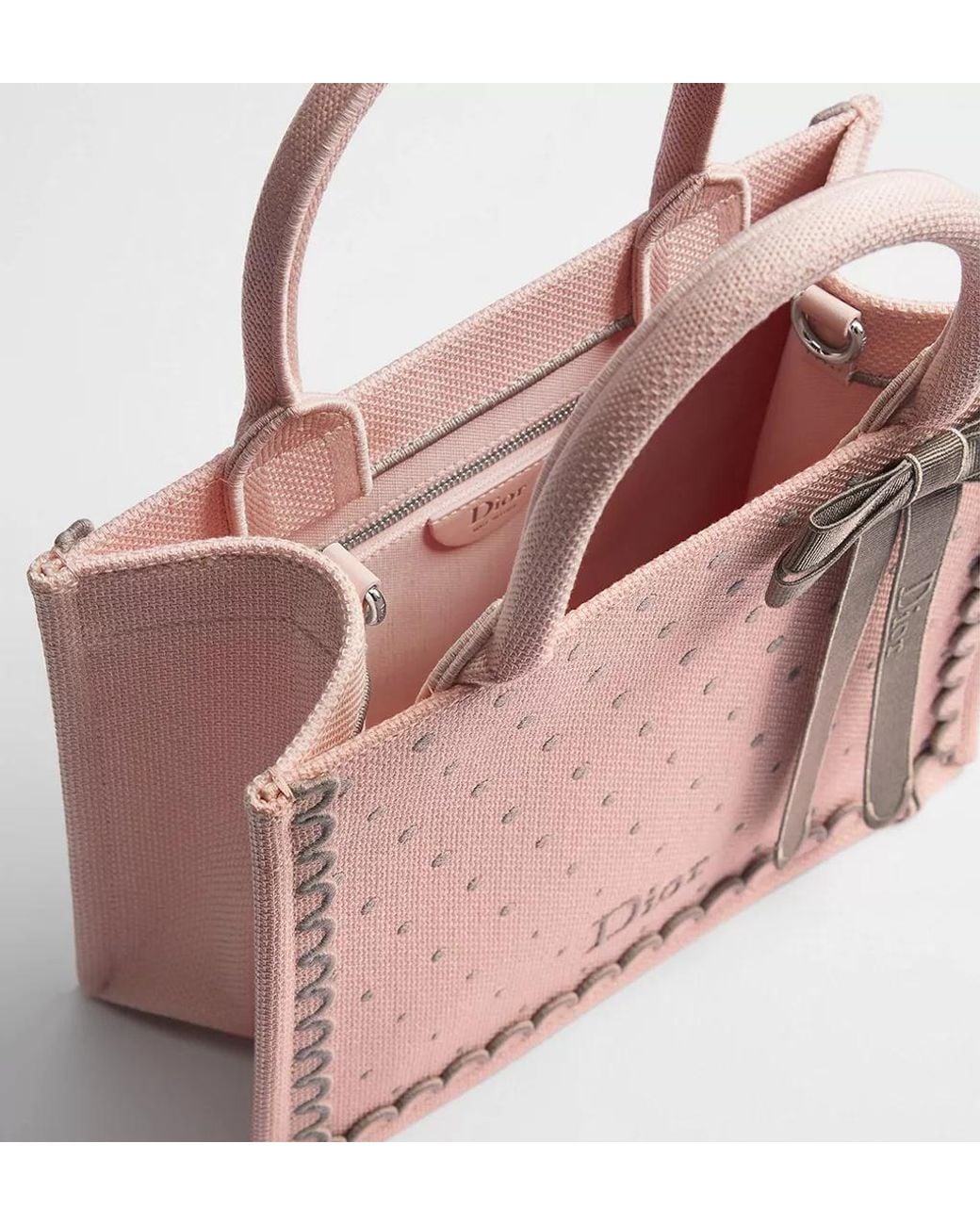 Dior Pink Small Book Tote With Strap