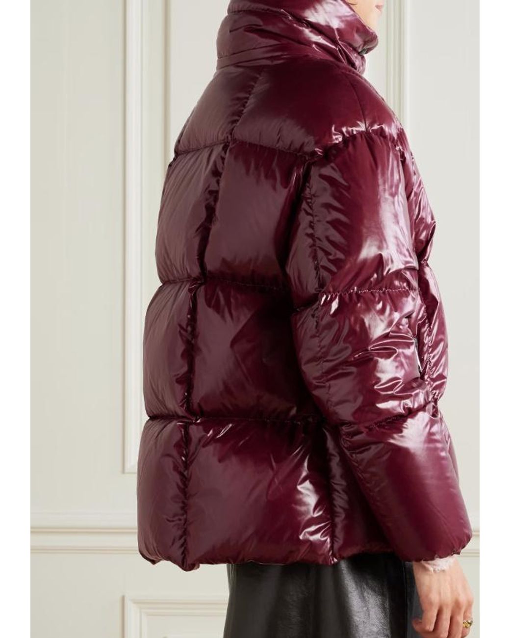 Moncler Purple Parana Hooded Short Down Jacket