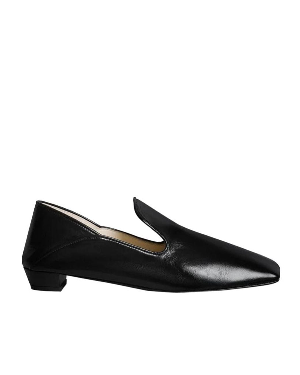 Phoebe Philo Black Square-Toe Loafers