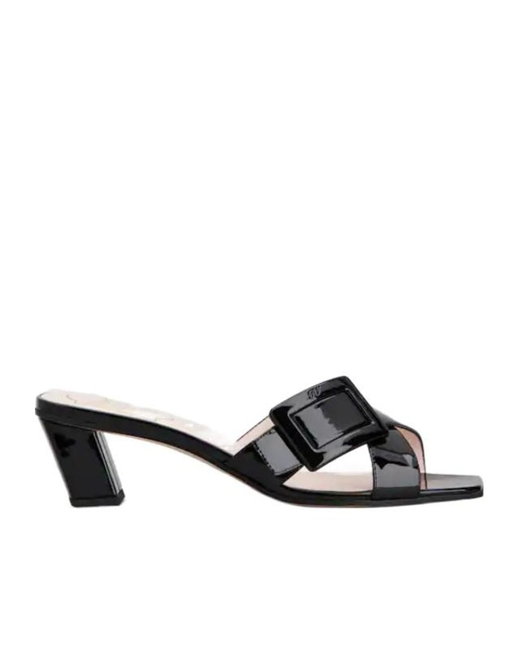Roger Vivier Black Belle Vivier Mules