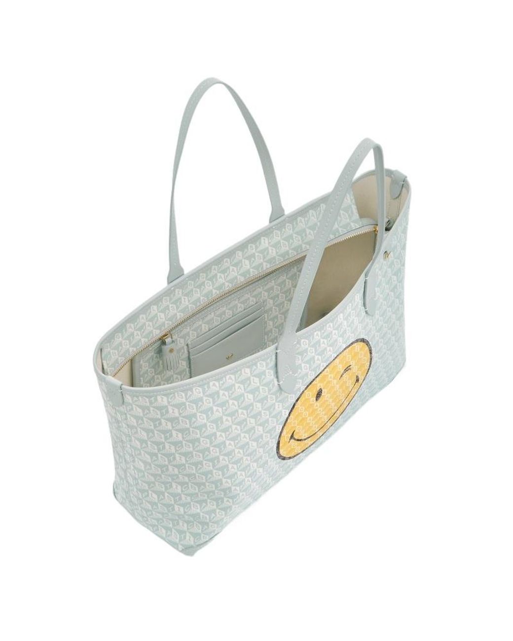 Anya Hindmarch Metallic I Am A Plastic Bag Printed Canvas Tote Bag