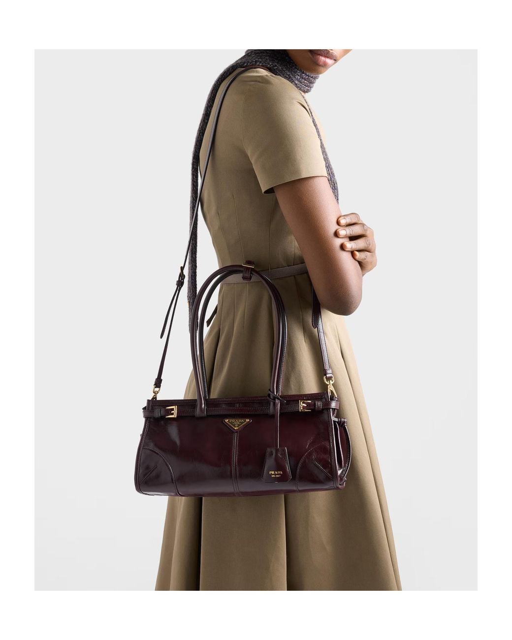 Prada Purple Bonnie Medium Leather Bag