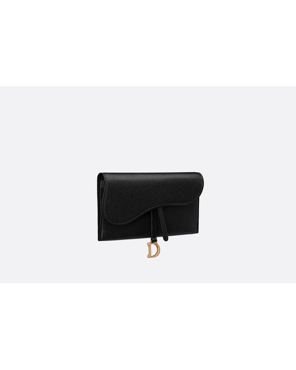 Dior White Small Saddle Pouch With Chain