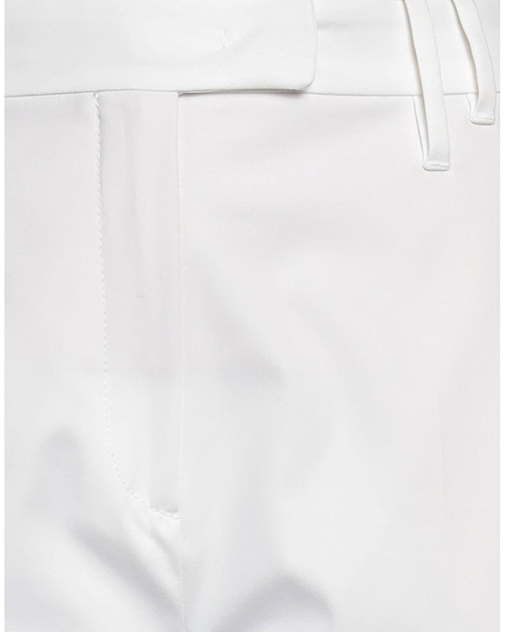 Max Mara White Solidcolor Stretch Fabric Pants