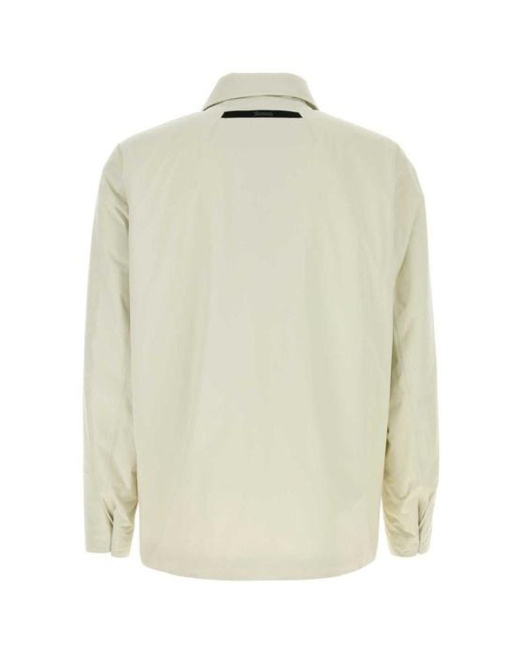 Herno White Laminar Padded Nylon Jacket for men