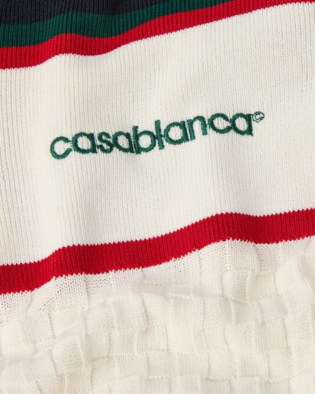 Casablanca White Cream Knit Tennis Polo Mini Dress