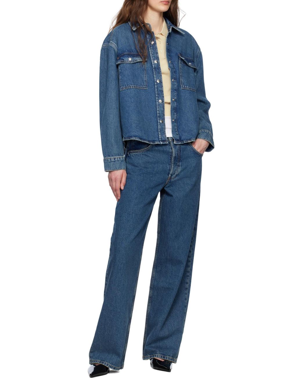 Anine Bing Blue Straight Jeans