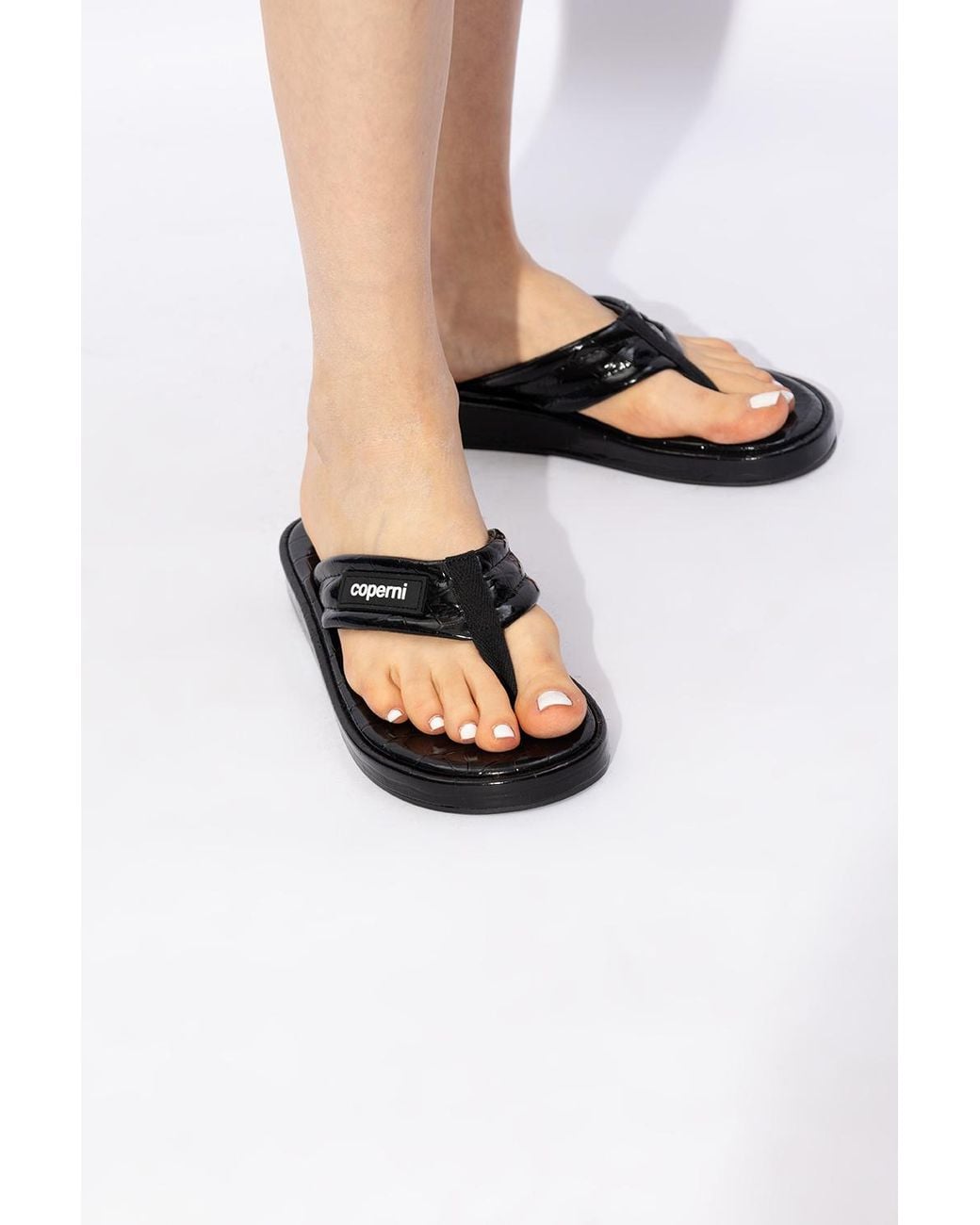 Coperni Black Logo Slippers