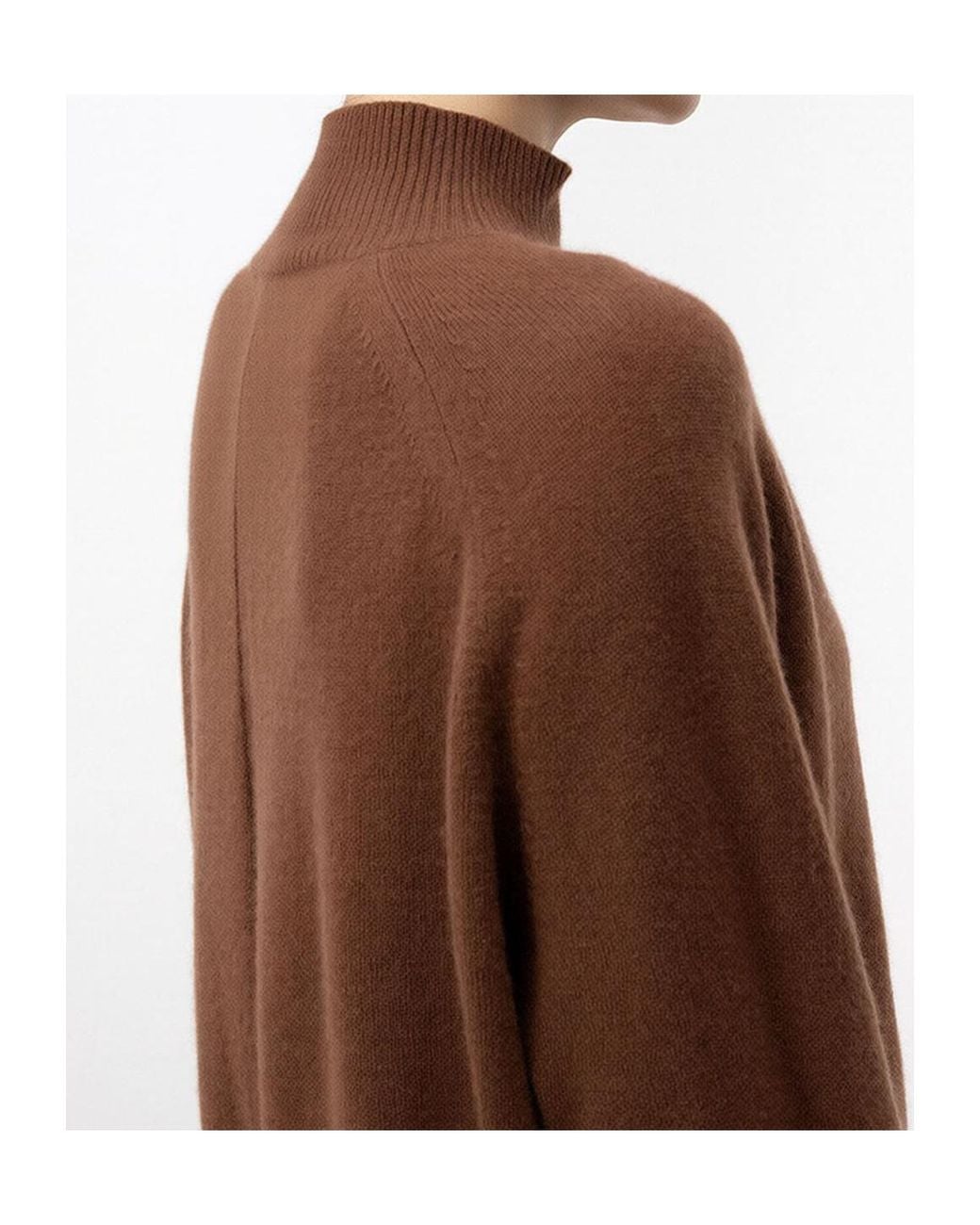 Marella Brown Ribbed Knit Sweater
