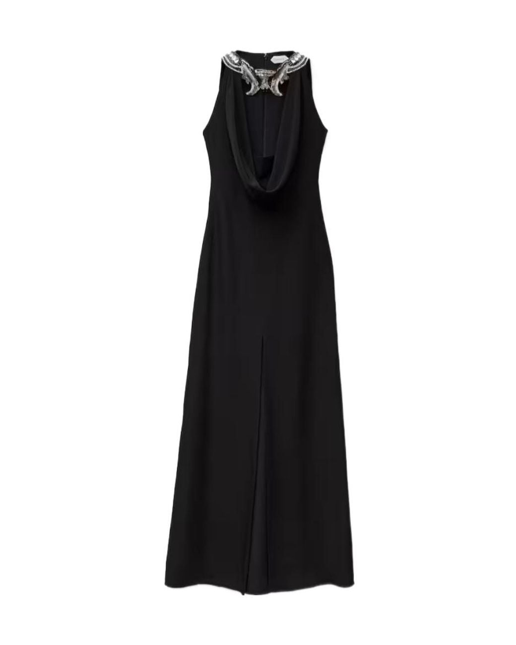 Versace Black Embellished Halterneck Dress