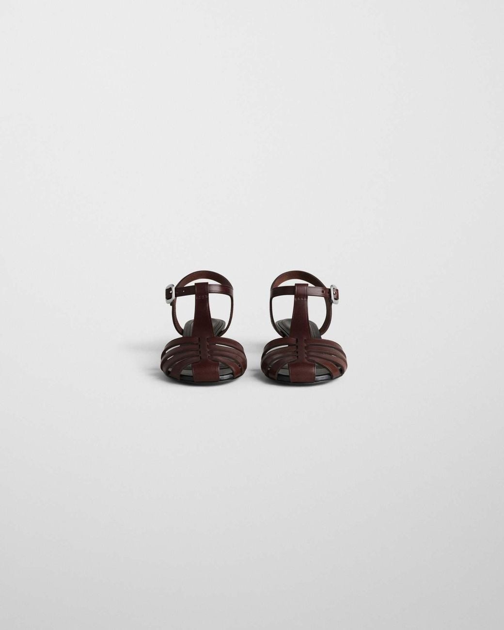 Phoebe Philo Brown Leather Fisherman Sandals