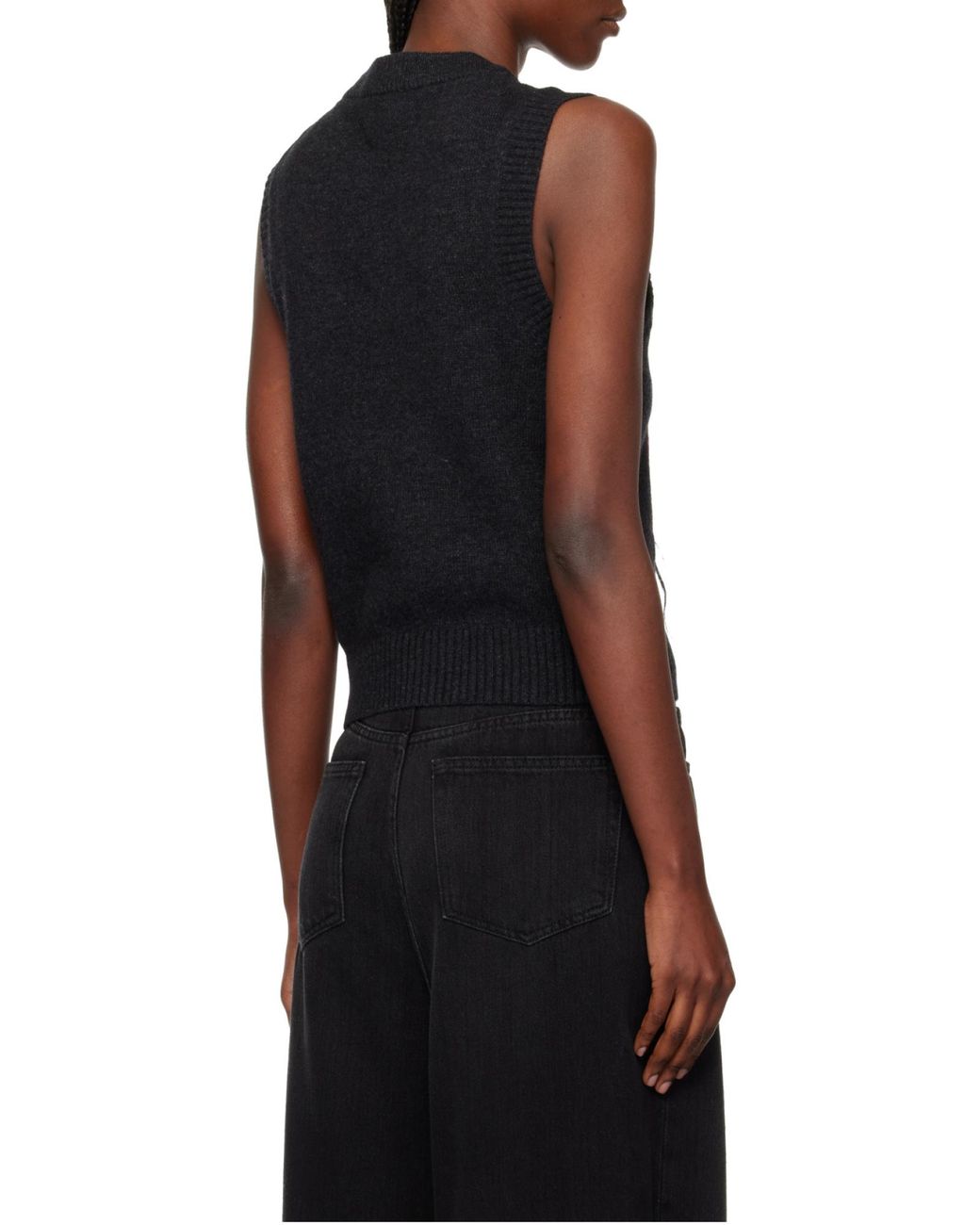 Ganni Black Round-Neck Knitwear