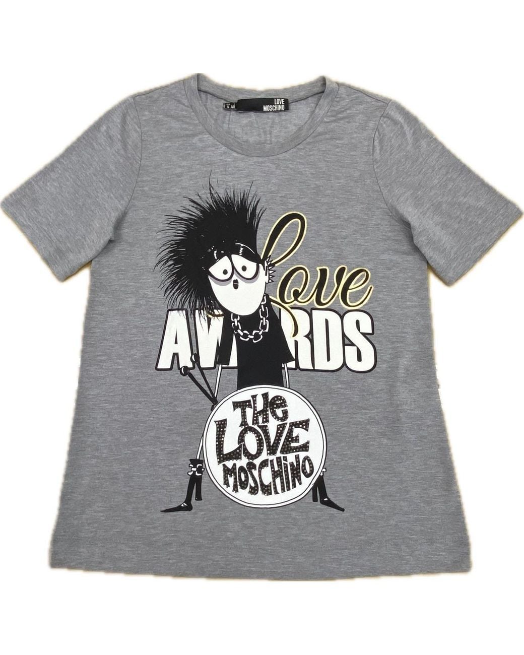Moschino Gray Short-Sleeved T-Shirt