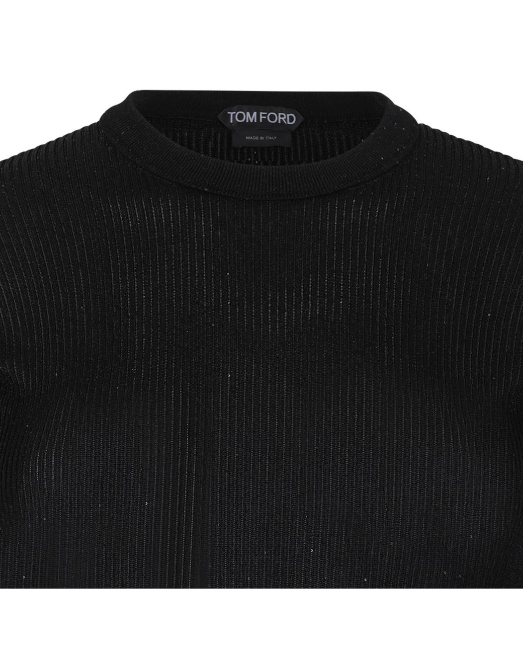 Tom Ford Black Long Sleeve Crewneck Jumper