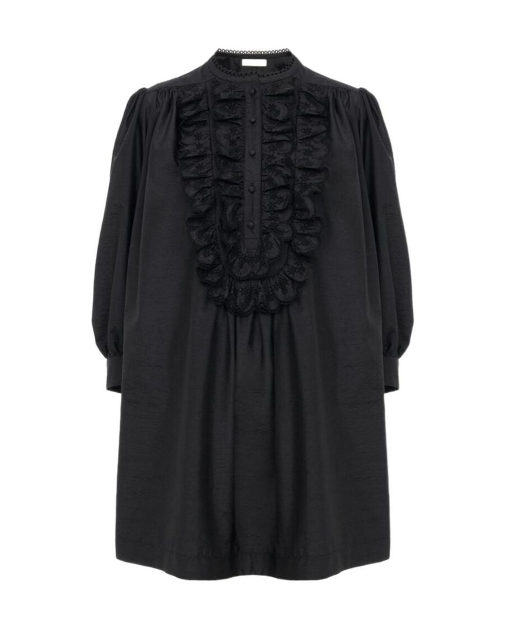 Chloé Black Chloé Long-Sleeved Mini Dress