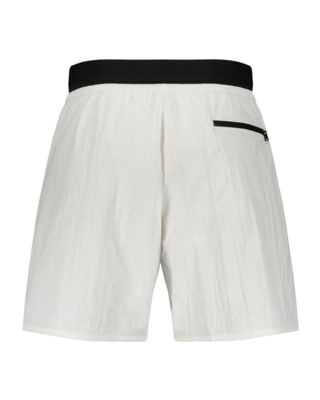 Iceberg Blue Logo-Patch Swim Shorts for men