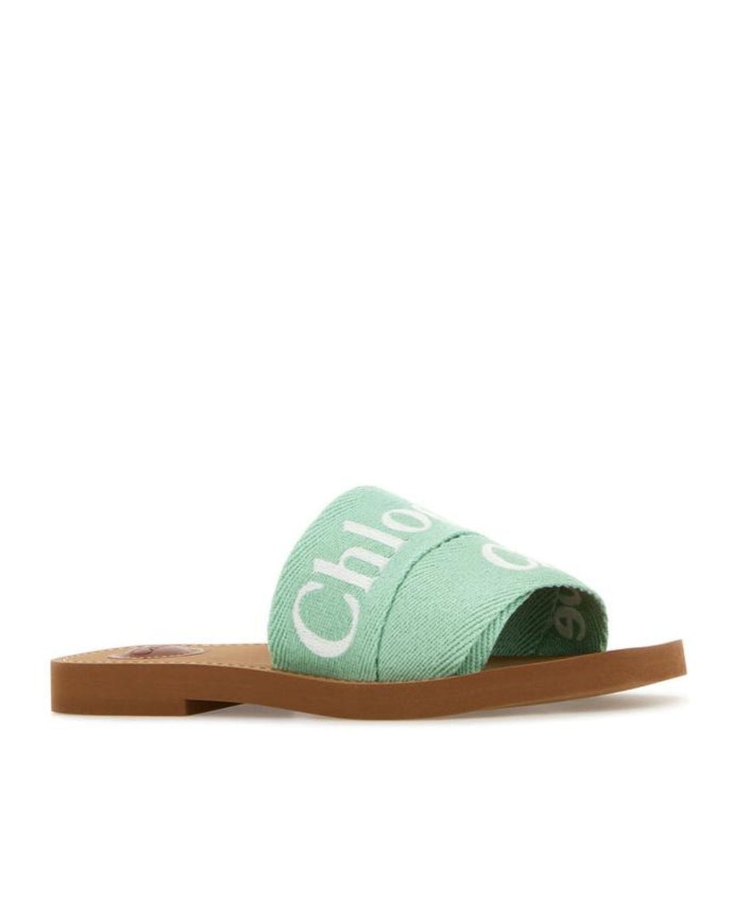 Chloé Green Chloé Woody Flat Sandals