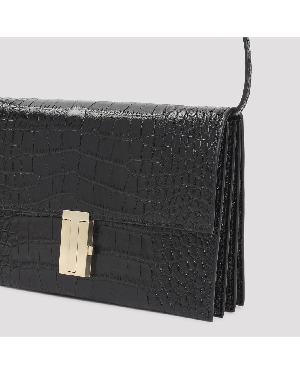 Tom Ford White Mia Crocodile-Effect Leather Mini Bag