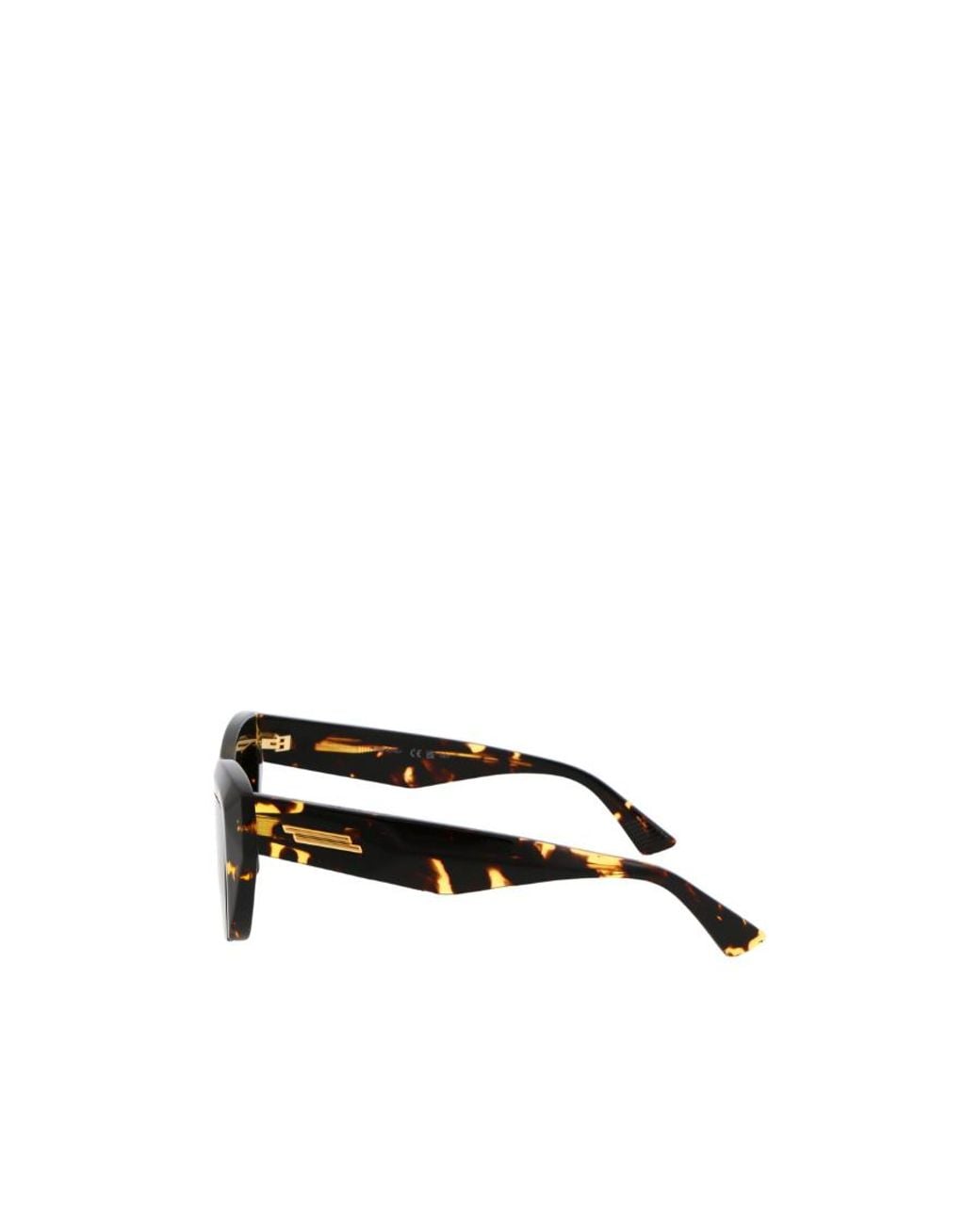 Bottega Veneta Brown Eyewear Rectangle Frame Sunglasses
