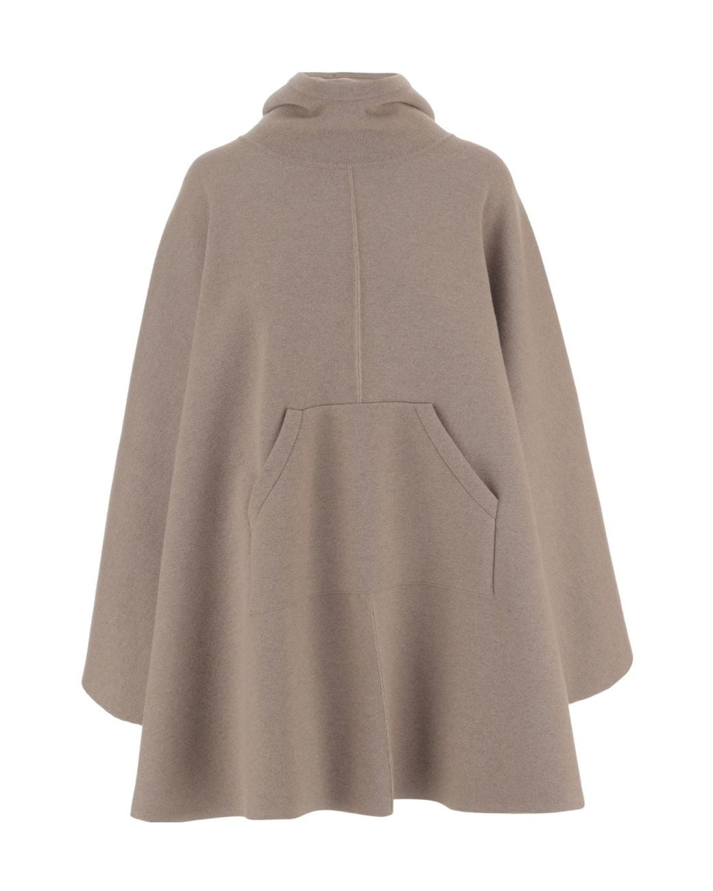 Bottega Veneta Brown Hooded Cape