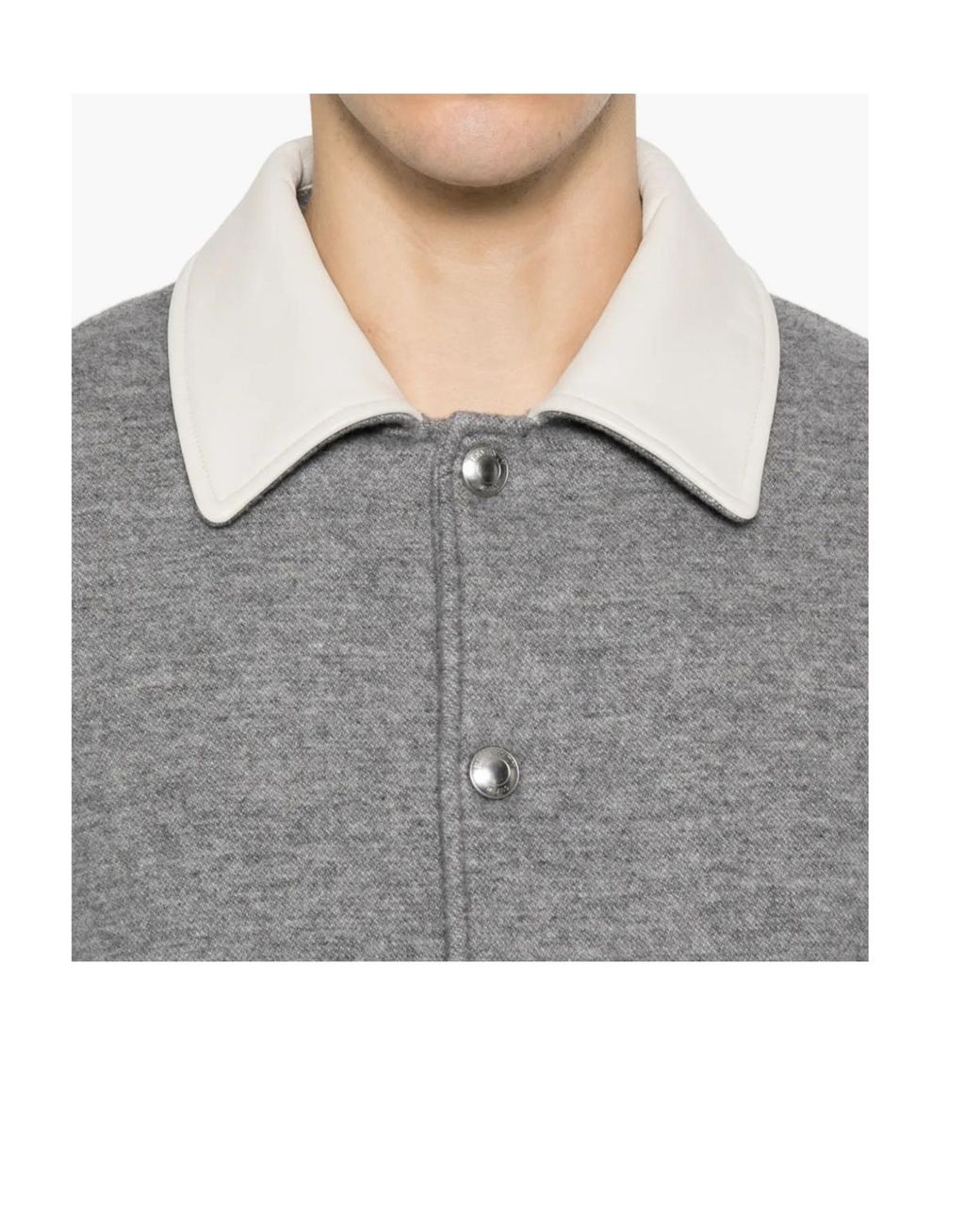 Eleventy Gray Panelled Wool-Blend Jacket for men