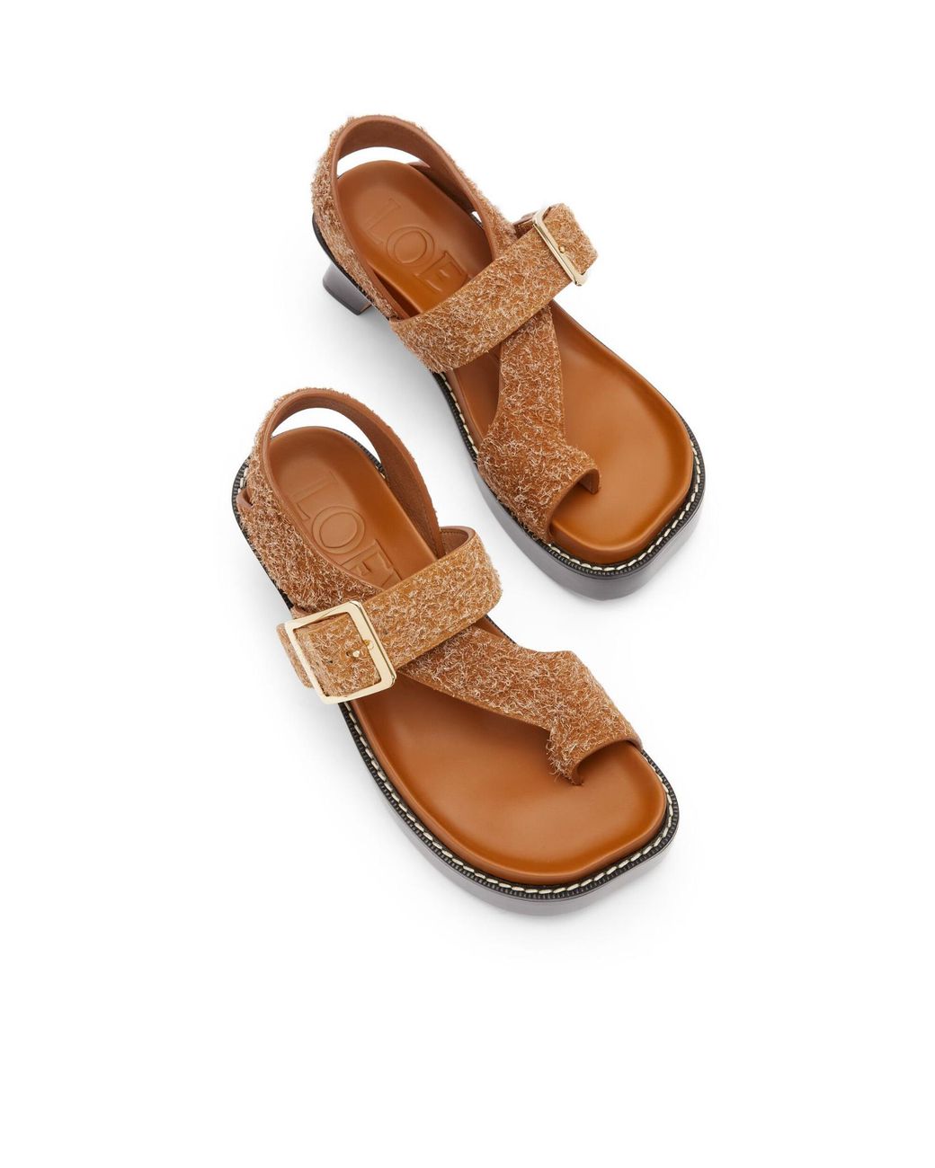 Loewe Brown Ease Heeled Sandals