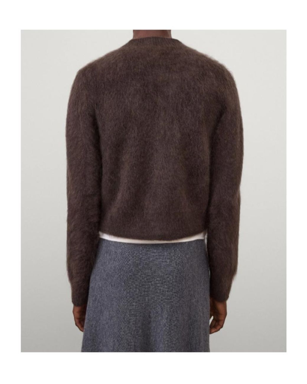 Lisa Yang Black Azelea Fuzzy Buttoned Cardigan