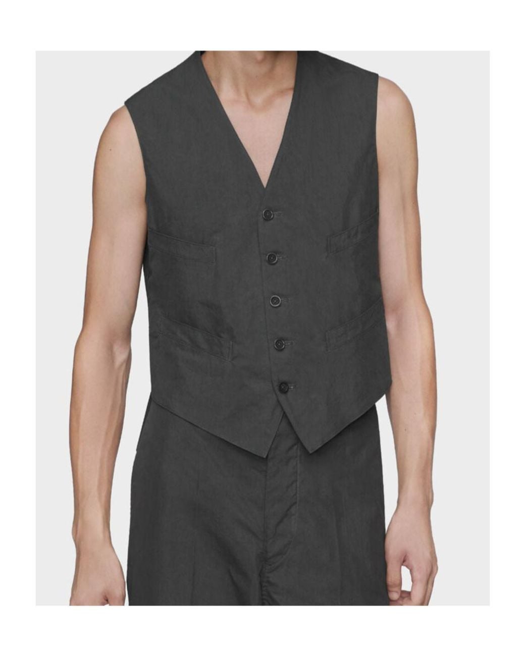 Maison Margiela Black Buttoned Vest Jacket for men