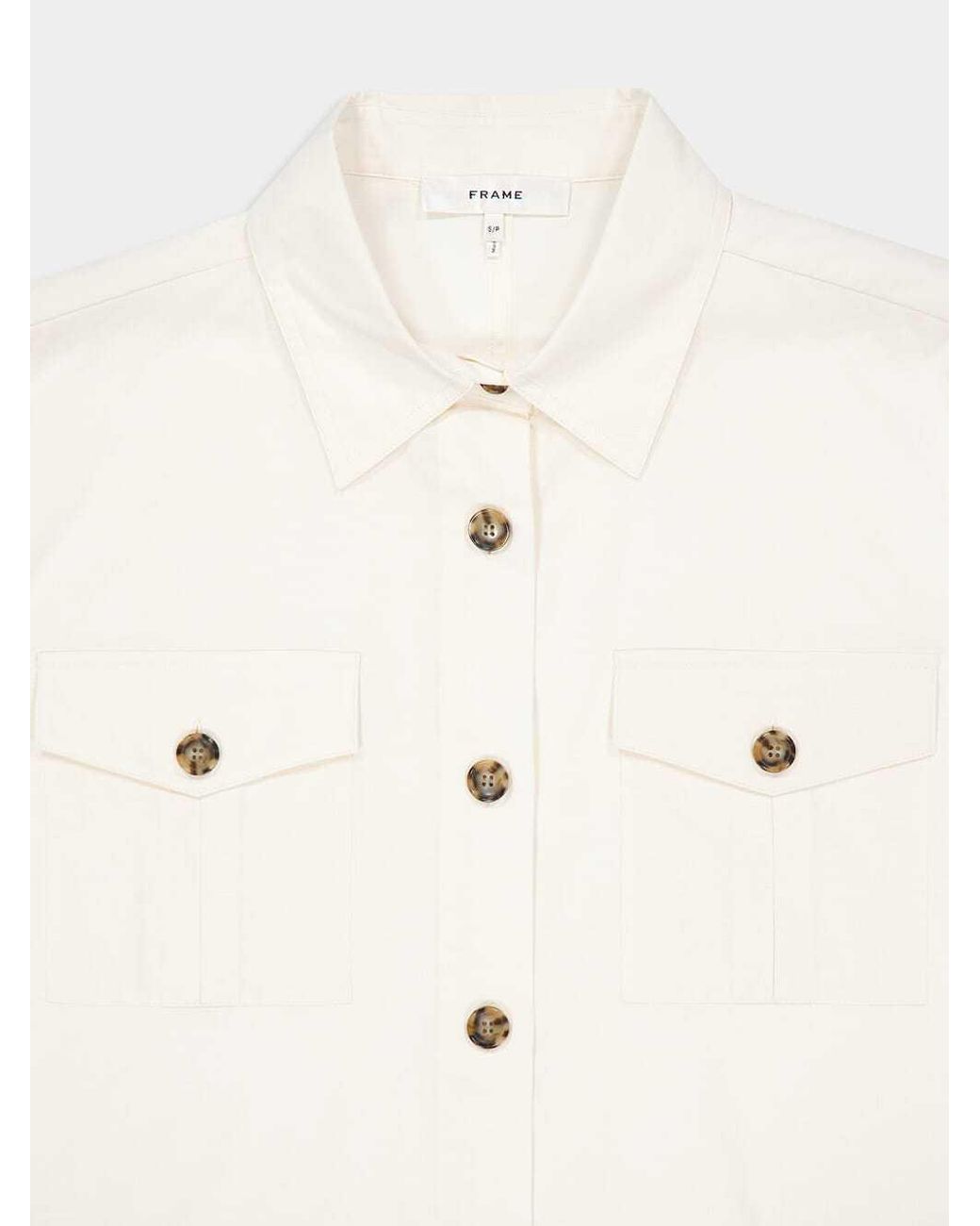 FRAME White Patch-Pocket Cotton Shirt