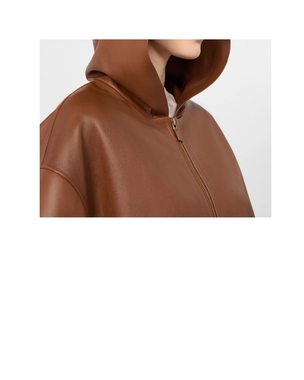 Max Mara Brown Mxmacinoso Zip-Up Hooded Jacket