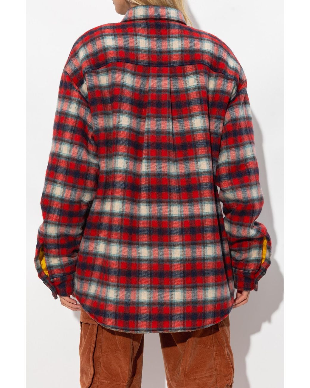 DSquared² Plaid Collared Button-Up Jacket