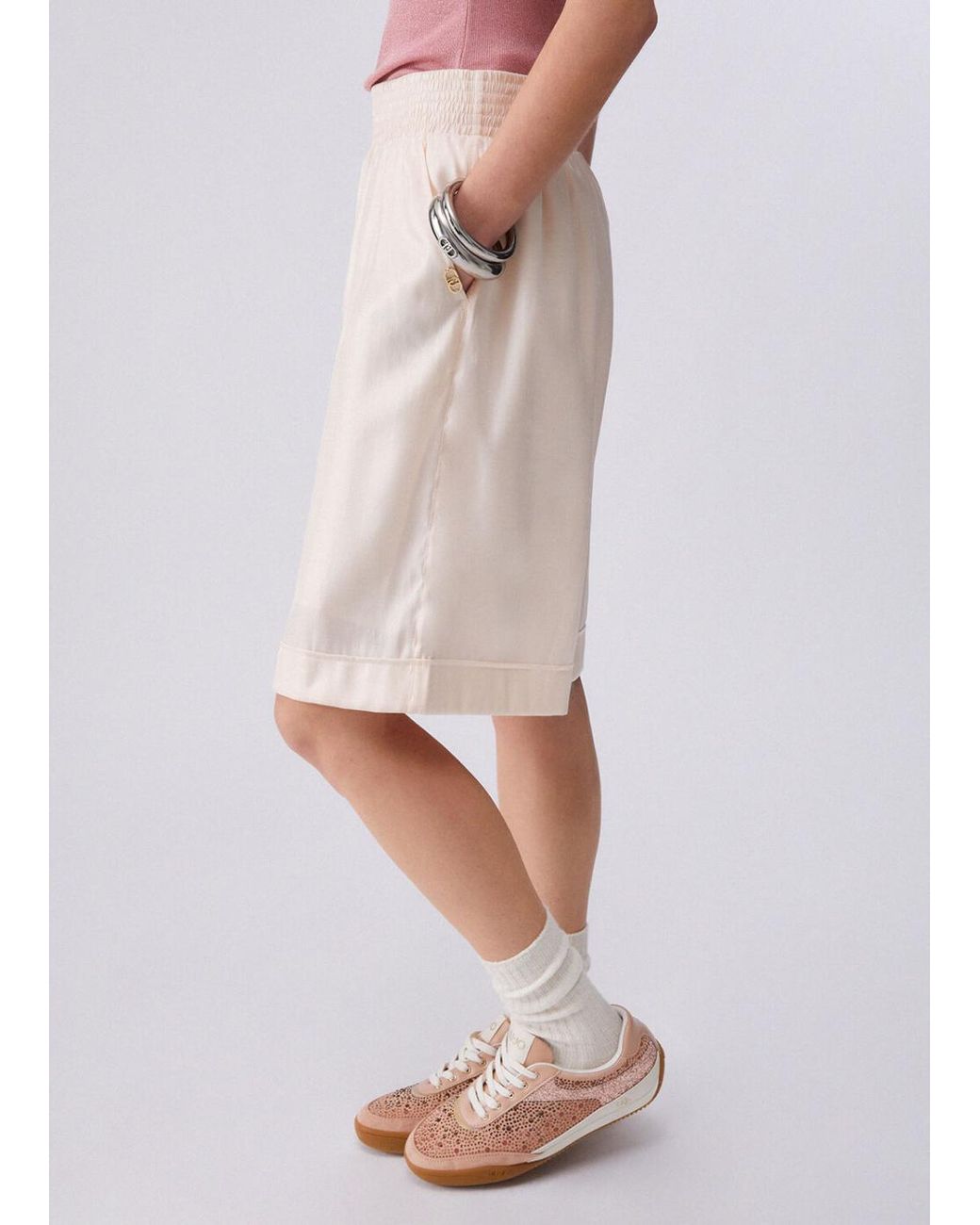 Liu Jo Natural Stretch-Waistband Trousers