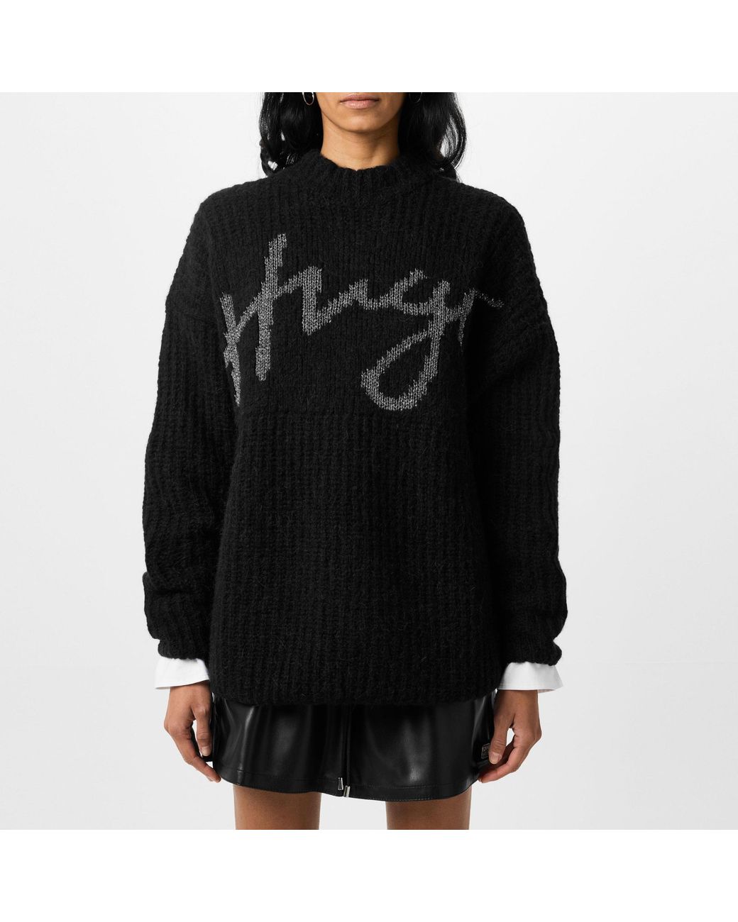 Boss Black Loose Crew Neck Sweater
