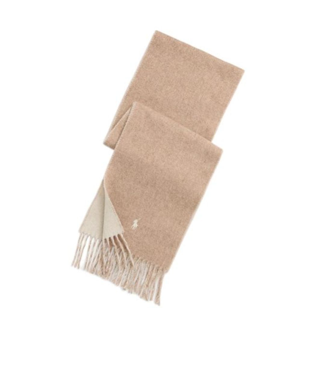 Polo Ralph Lauren White Fringed Scarf for men