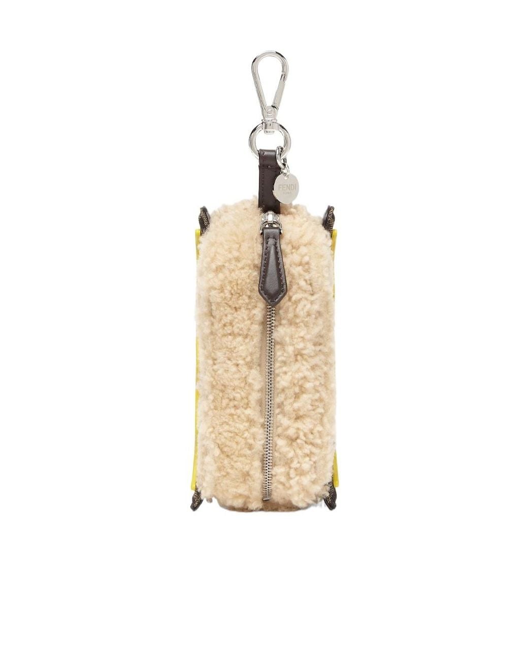 Fendi Metallic Sheepskin And Ff Jacquard Charm for men