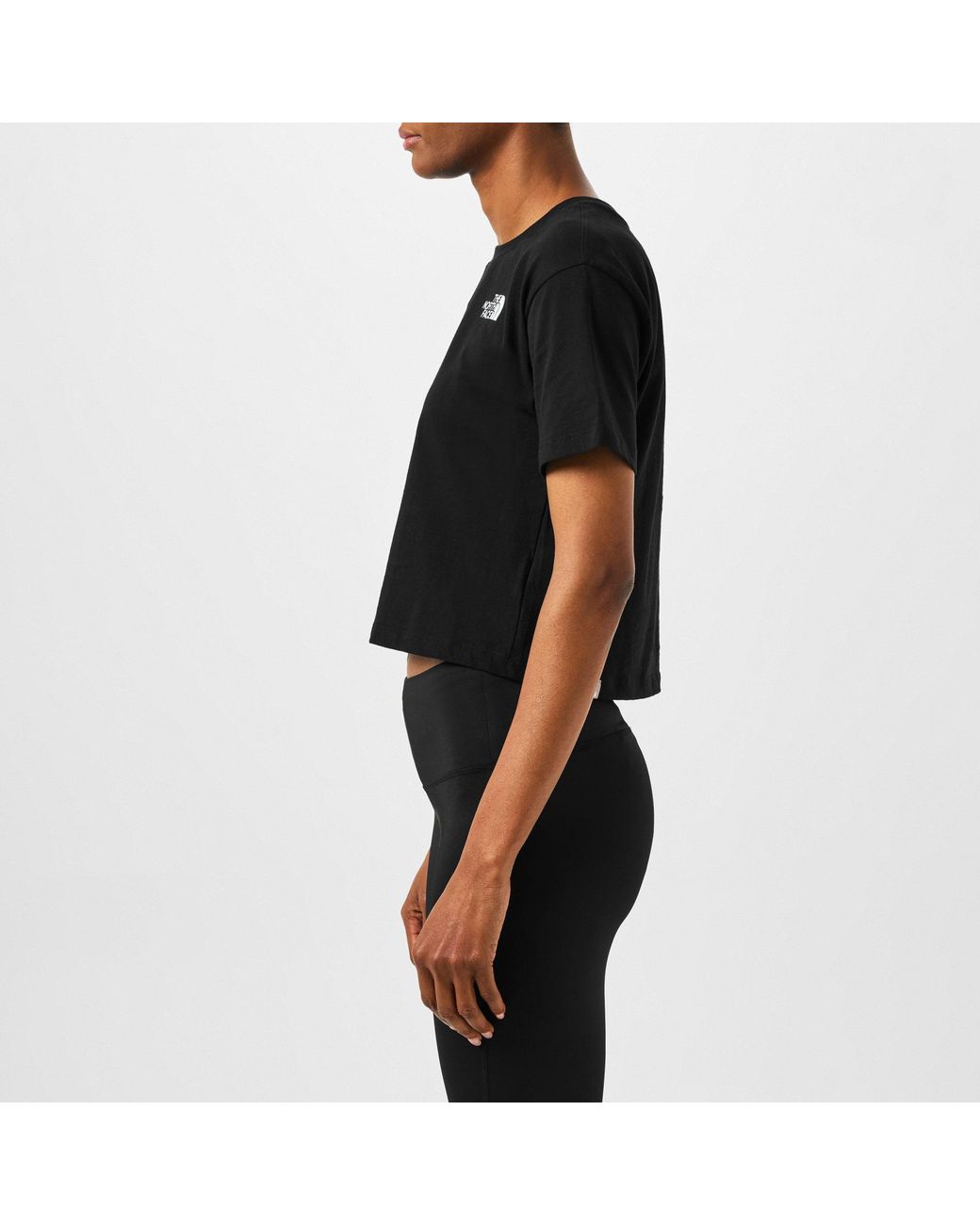 The North Face Black Cropped Cotton T-Shirt