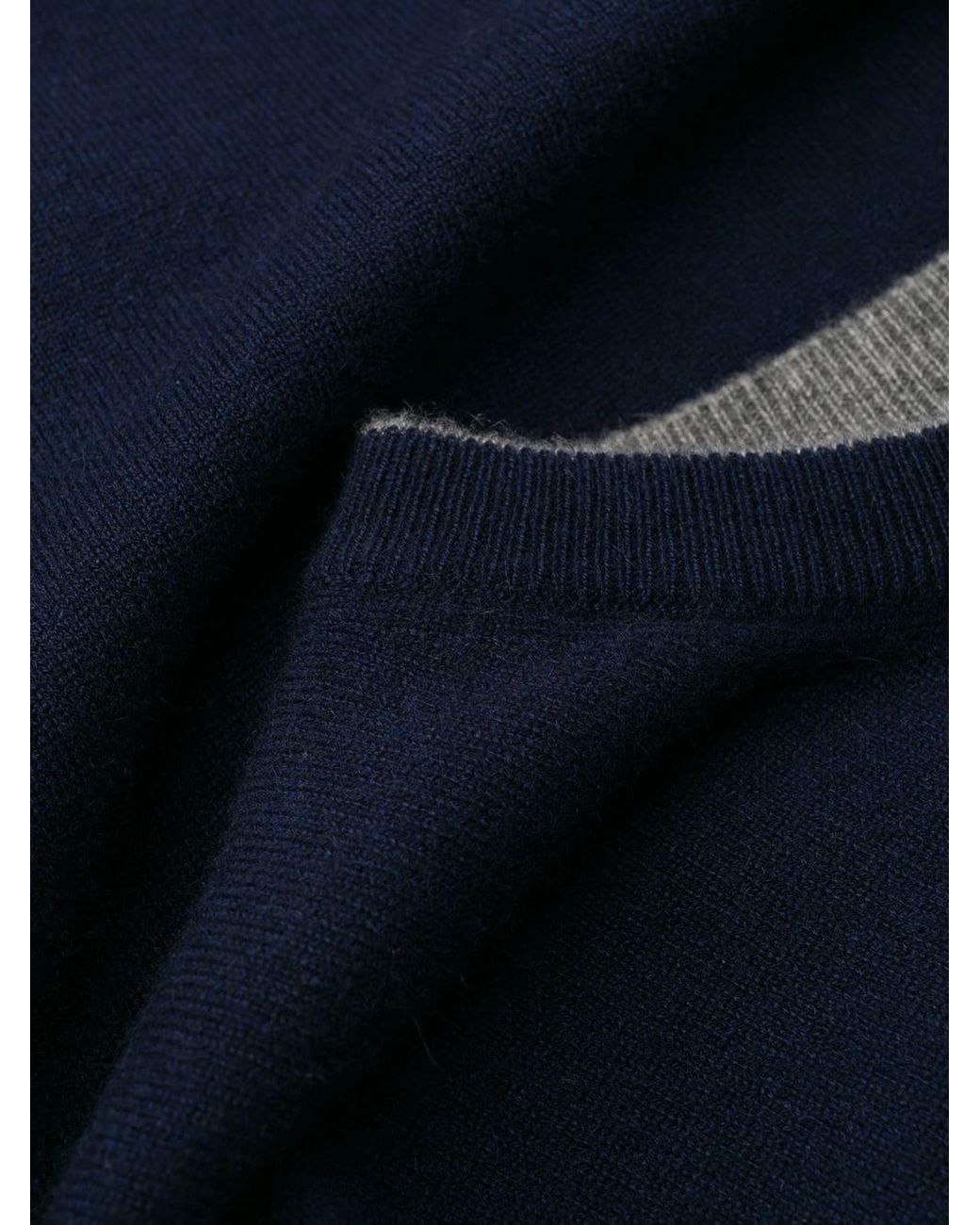 Brunello Cucinelli Blue Crewneck Knitted Jumper for men