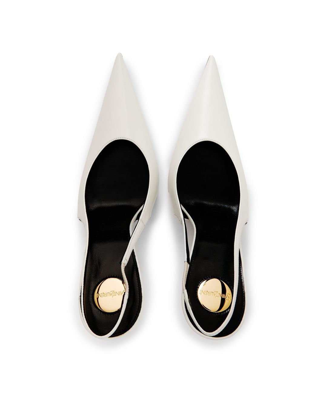 Saint Laurent White Solid Color High Heels