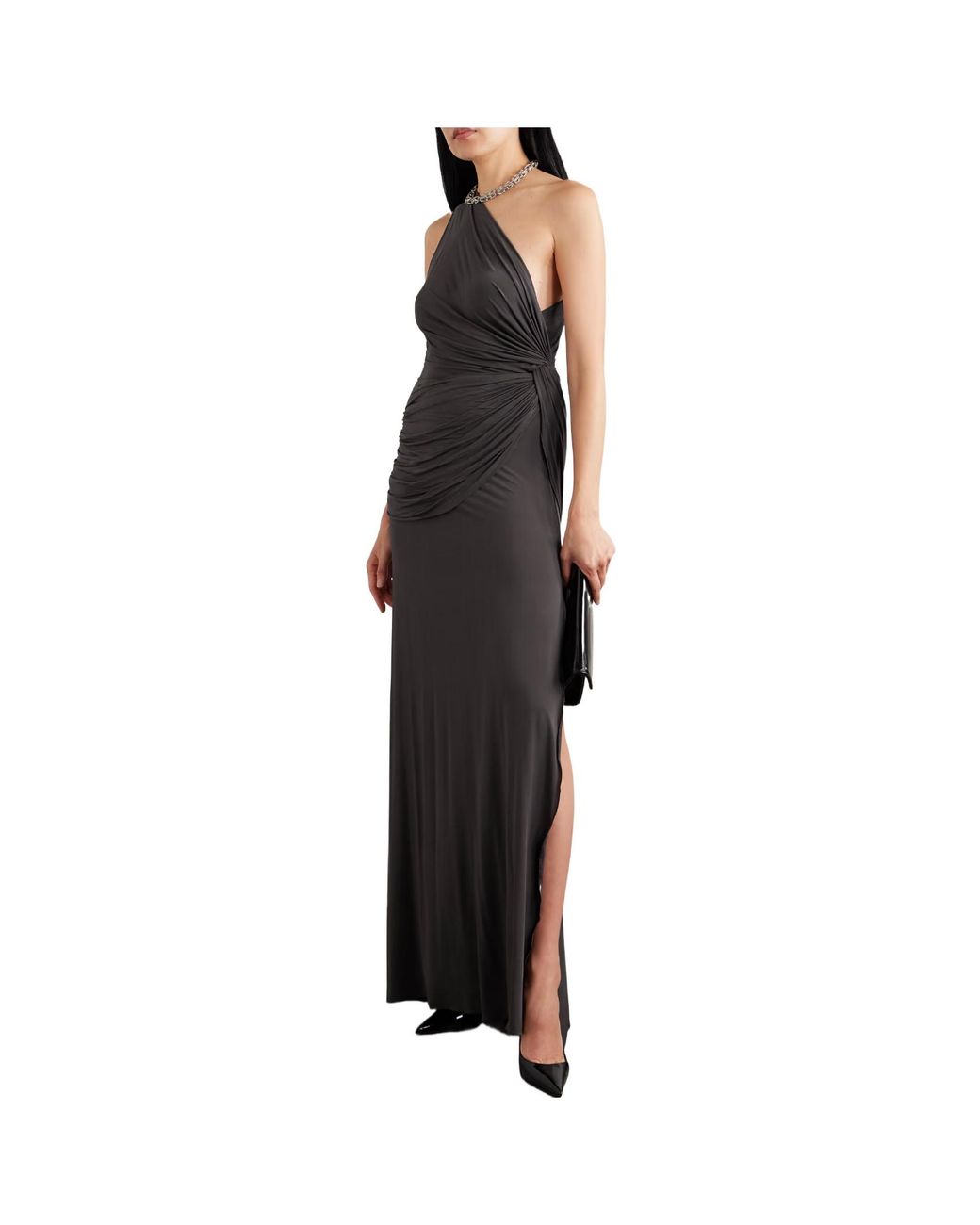 Alex Perry Black Simple One-Shoulder Maxi Dress