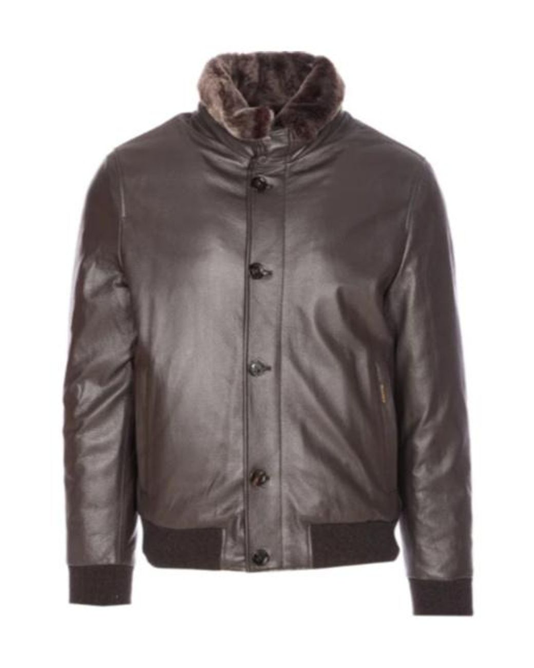 Moorer Brown Cleros P1 Leather Jacket for men
