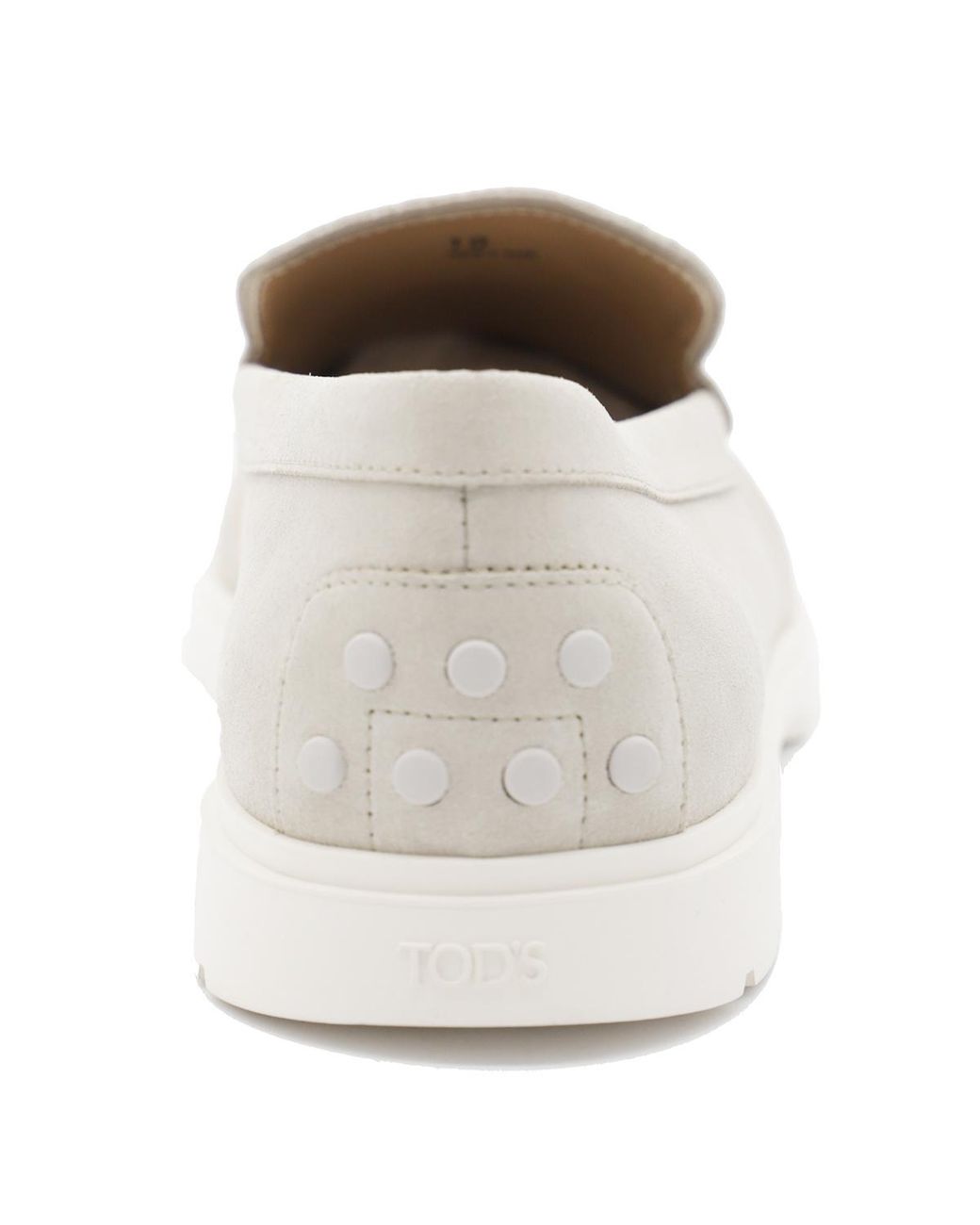 Tod's White Logo Embossed Slip-On Loafers for men