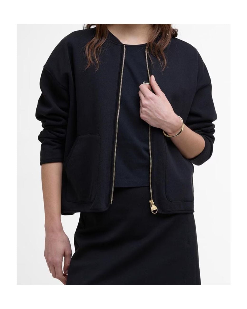 Barbour Black Zipper Sweatshirt